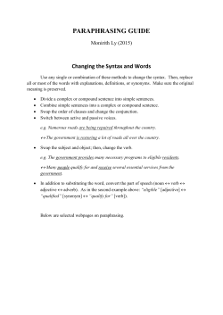paraphrasing guide