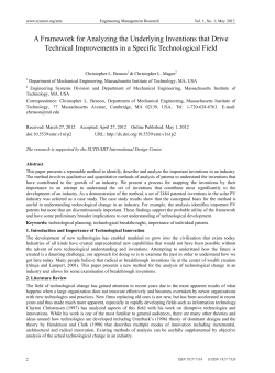 A Framework for Analyzing the Underlying Inventions that