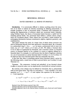 binomial ideals