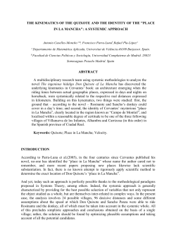 the kinematics of the quixote and the identity of the