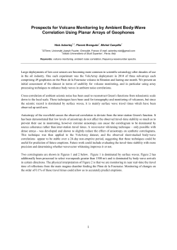 Prospects for Volcano Monitoring by Ambient Body