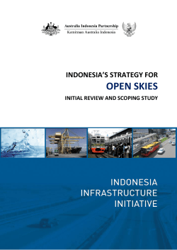 Indonesia`s Strategy for Open Skies