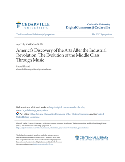 America`s Discovery of the Arts After the Industrial Revolution: The