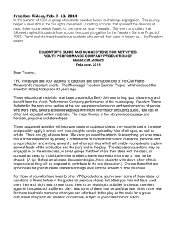 Freedom Riders 2014 - Youth Performance Company