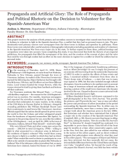 Propaganda and Artificial Glory: The Role of