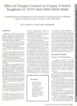 Effect of Oxygen Content on Charpy V