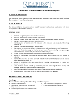 Position Description CL Producer