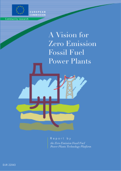 A Vision for Zero Emission Fossil Fuel Power - Cordis