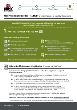 Alternative Photographic Identification (if you do not hold any