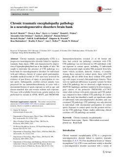 Chronic traumatic encephalopathy pathology