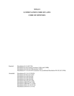 Title 5 - Lummi Nation Code of Laws