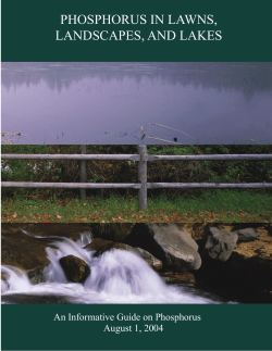 phosphorus in lawns, landscapes, and lakes