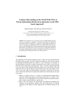 Unobservable Surfing on the World Wide Web: Is Private Information