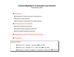 Carbene-Mediated C-H Activation and Insertion