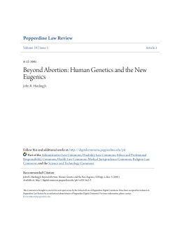 Beyond Abortion: Human Genetics and the New Eugenics