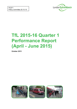 PC071 TfL Performance Report