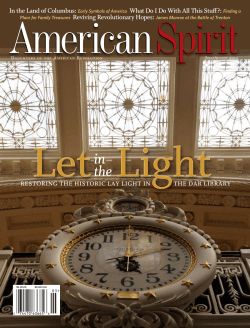 Let Light in the RestoRing the histoRic Lay Light in the DaR