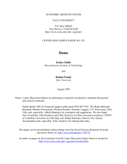 Dams - Yale Economics