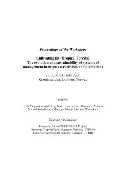 Cultivating (in) Tropical Forests? - GIP