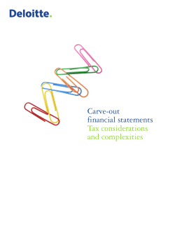 Carve-out financial statements Tax considerations and