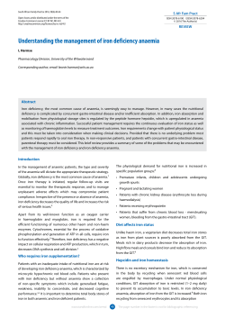 Understanding the management of iron deficiency anaemia