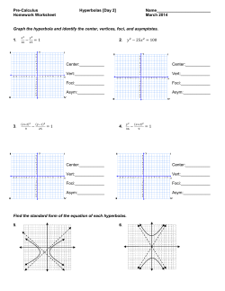 Pre-Calculus Hyperbolas [Day 2]