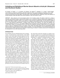 Unfolding and Refolding of Bovine Serum Albumin at Acid pH
