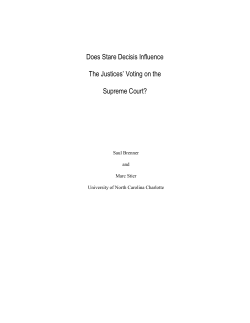 Does Stare Decisis Influence The Justices` Voting on the Supreme