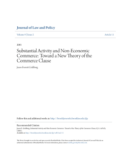 Toward a New Theory of the Commerce Clause