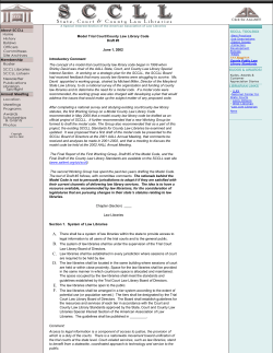 Model Trial Court/County Law Library Code Draft #5 June 1, 2002