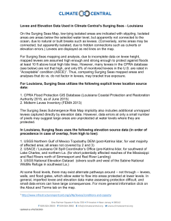 Levee and Elevation Data Used in Climate Central`s Surging Seas