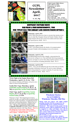 CCPL Newsletter April, 2017 - Clark County Public Library