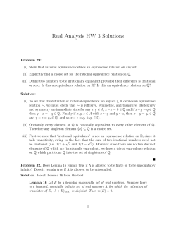 Real Analysis HW 3 Solutions