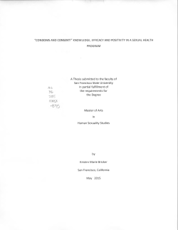 "CONDOMS AND CONSENT!" KNOWLEDGE, EFFICACY AND