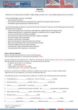 Adverbs - level123english.at