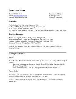 Susan Lynn Meyer - Wellesley College