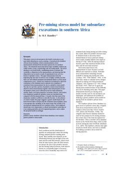 Pre-mining stress model for subsurface excavations in