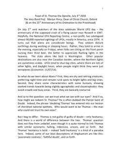 Sermon at Sheffield Cathedral, Evensong, October 6th