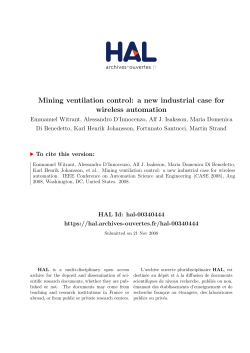 Mining ventilation control: a new industrial case for wireless