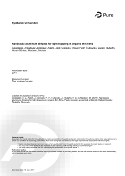 Nanoscale aluminum dimples for light-trapping in organic thin