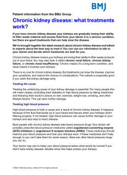 Chronic kidney disease: what treatments work?