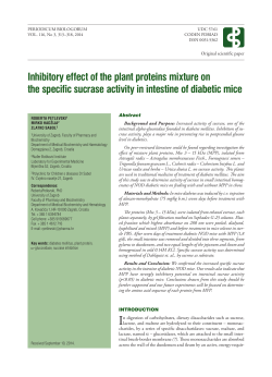 Inhibitory effect of the plant proteins mixture on the specific sucrase