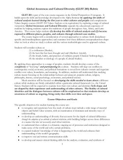 Global Awareness and Cultural Diversity (GLST 201
