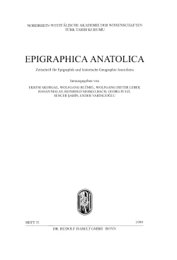 epigraphica anatolica