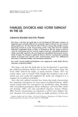 FAMILIES, DIVORCE AND VOTER TURNOUT IN THE US
