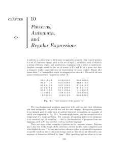 10 Patterns, Automata, and Regular Expressions