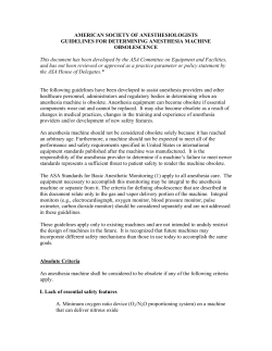 Anesthesia Machine Obsolescence