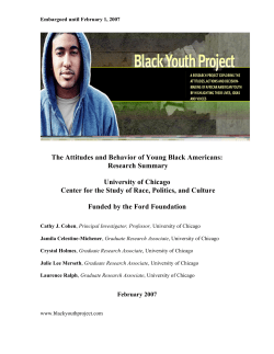 The Attitudes and Behavior of Young Black