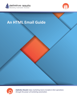 An HTML Email Guide - Definitive Results