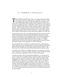 14. formula pitfalls